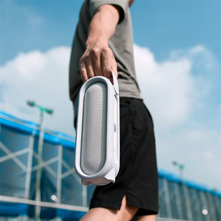 TXESIGN Anti-Scratch Silicone Case for Beats Pill+, Protective Cover Portable Bluetooth Speaker Sleeve with Handle Strap for Carrying - Light Grey