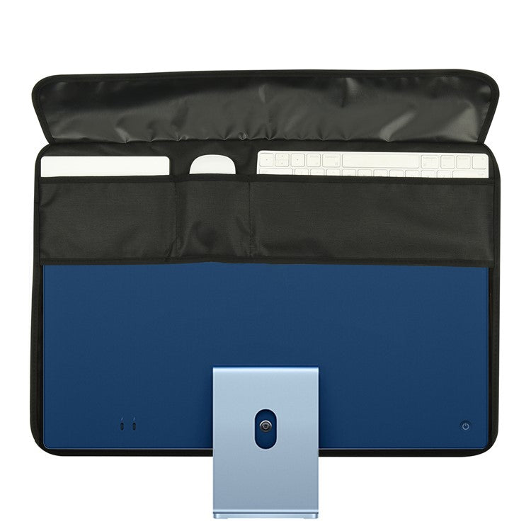 TXESIGN For iMac 24-Inch Computer Monitor Display Screen Dust Cover PU Leather Storage Sleeve Protective Case - Black