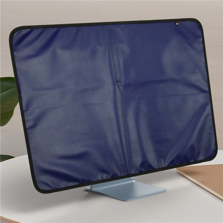 TXESIGN For iMac 24-Inch Computer Monitor Display Screen Dust Cover PU Leather Storage Sleeve Protective Case - Dark Blue