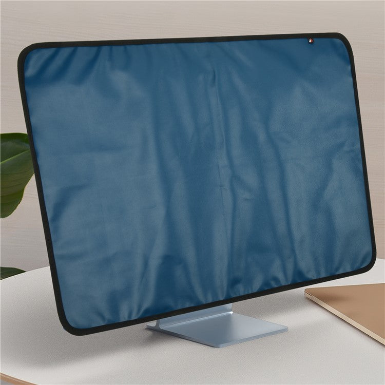 TXESIGN For iMac 24-Inch Computer Monitor Display Screen Dust Cover PU Leather Storage Sleeve Protective Case - Navy Blue