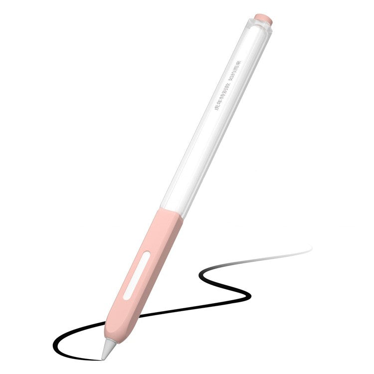 For Apple Pencil Pro / Pencil (2nd Generation) Stylus Pen Silicone Cover Anti-Drop Protective Sleeve - Pink