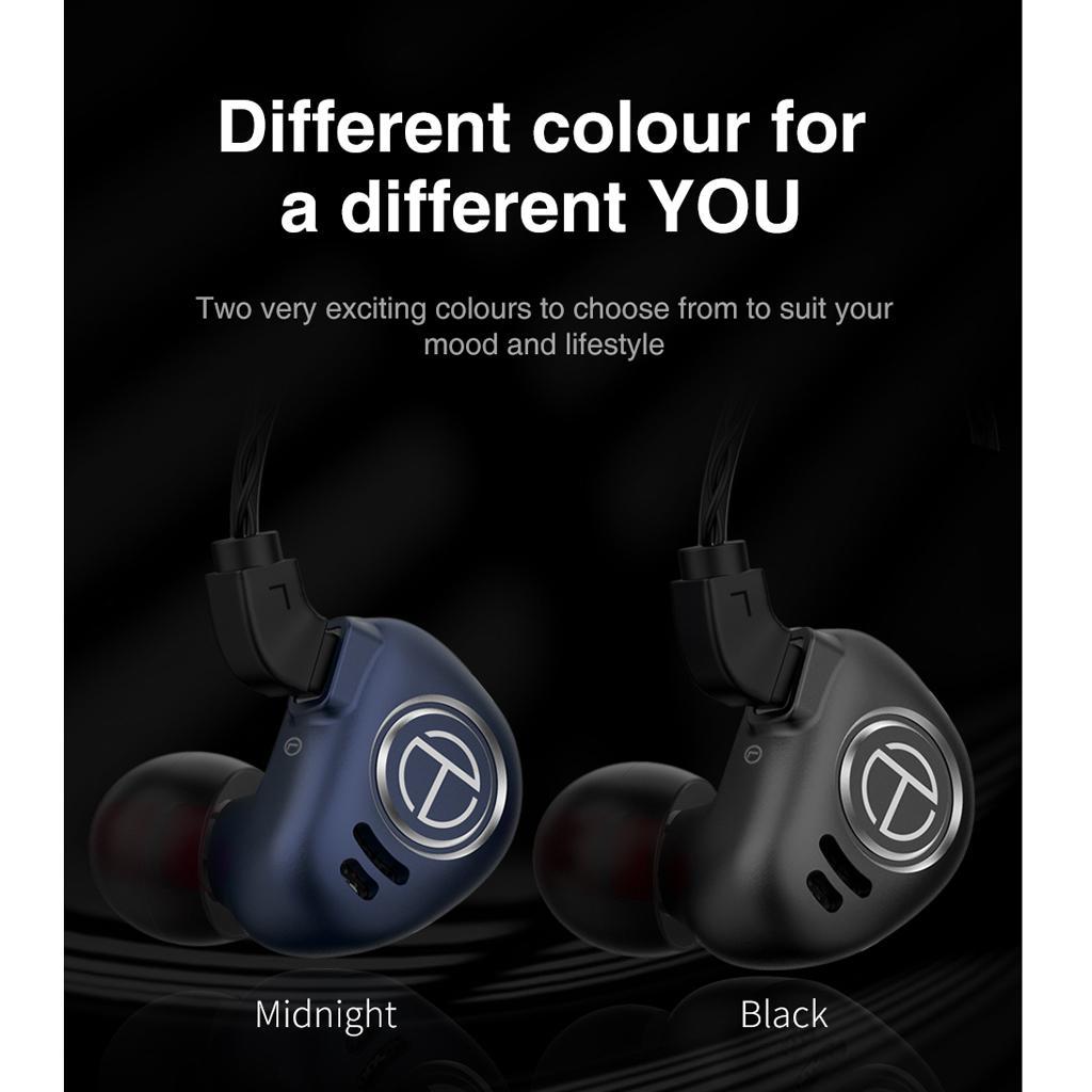 In Ear HiFi Bass Sports Stereo Earbuds Detachable Headphones Black with Mic