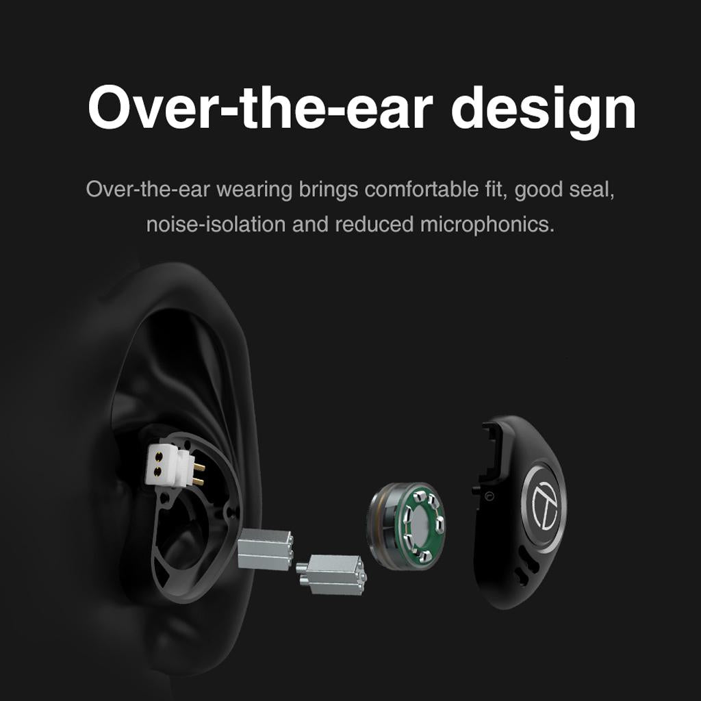In Ear HiFi Bass Sports Stereo Earbuds Detachable Headphones Black