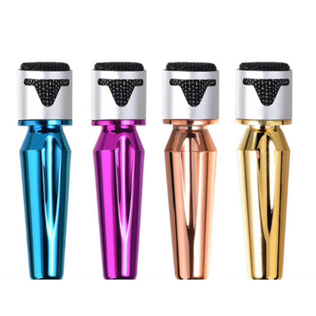 Portable Mini Wired Phone Stereo Microphone for Chatting Singing Purple