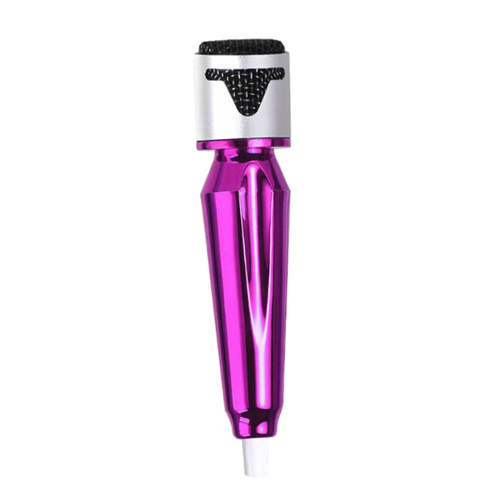 Portable Mini Wired Phone Stereo Microphone for Chatting Singing Purple