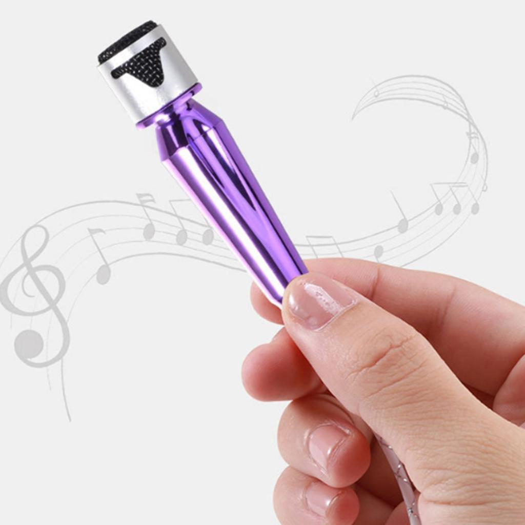 Portable Mini Wired Phone Stereo Microphone for Chatting Singing Golden