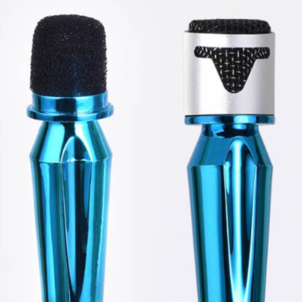 Portable Mini Wired Phone Stereo Microphone for Chatting Singing Golden