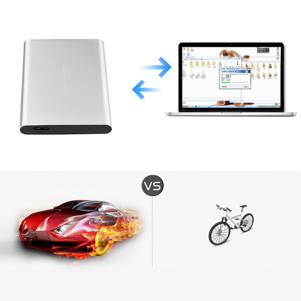 2.5" USB 3.0 High Speed Mobile Hard Drive HDD 5400RPM 8MB Cache Silver 250G