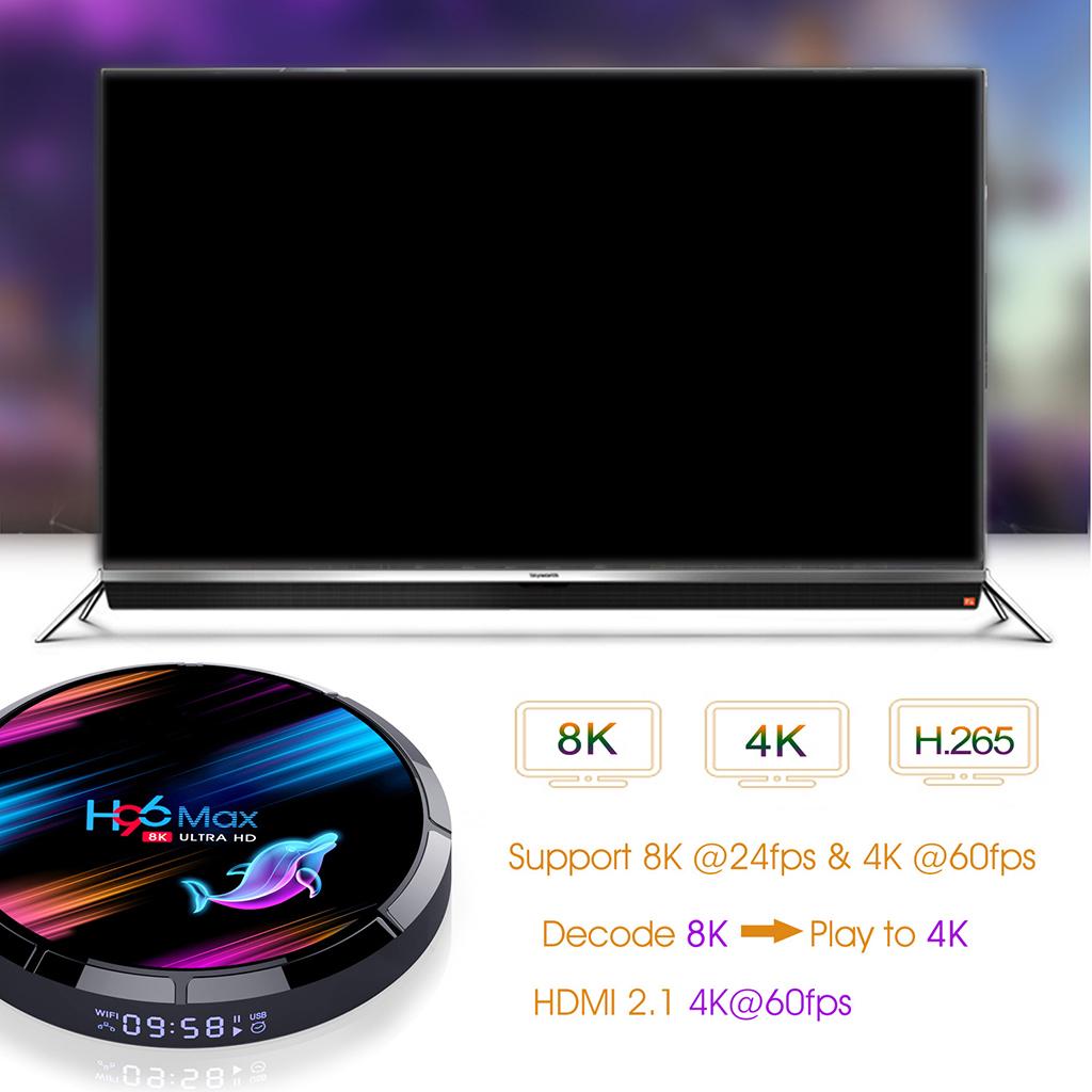 Smart H96 Max X3 Dual Wifi HDMI 2.1 A55 Box 4GB + 32GB EU Plug