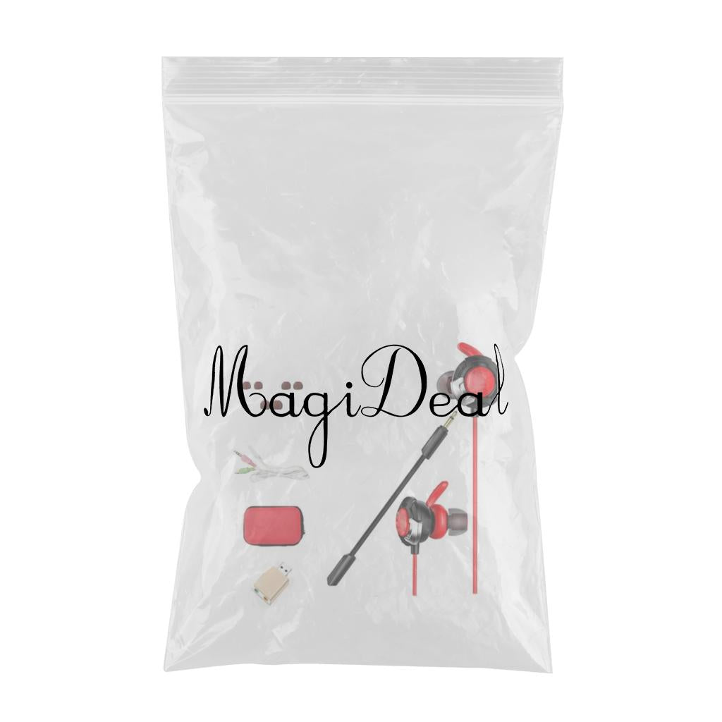 Wired Gaming Earphones with Mic Volume Control and Noise Isolating Red C