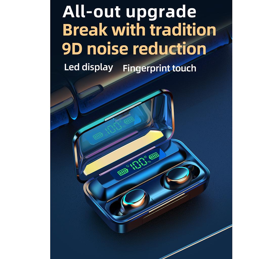 TWS Bluetooth 5.0 Wireless Headphone 9D Stereo Earbuds Headsets w/ Mic