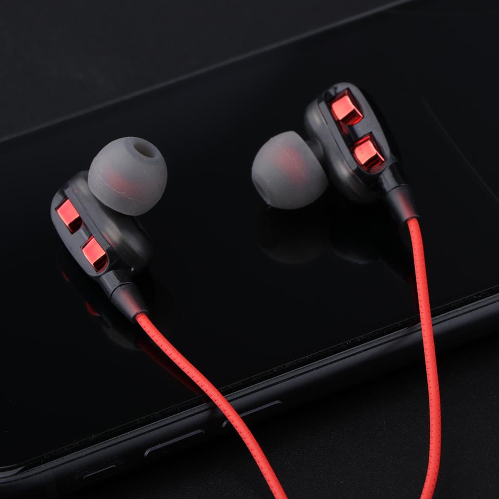 HEAVY DEEP BASS In-ear Earphones Headphones Metal Headsets Black Red
