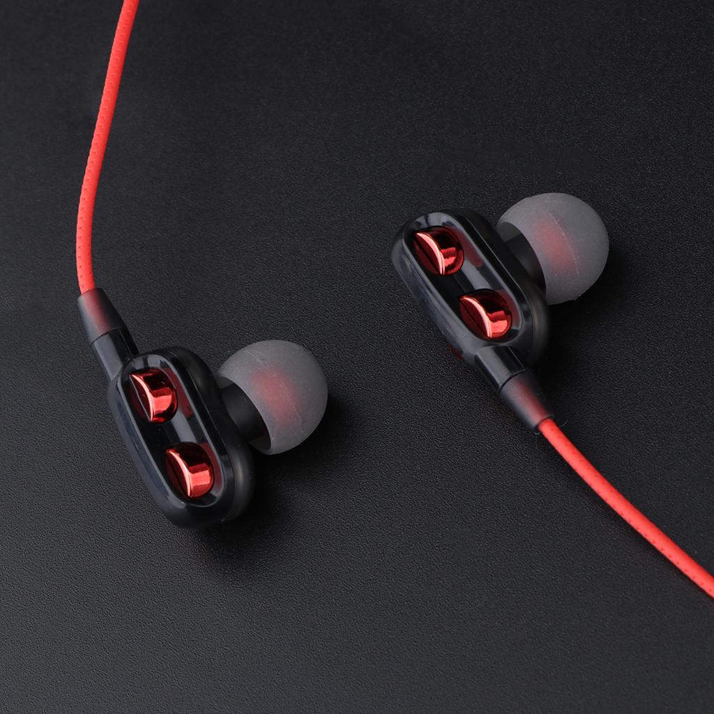 HEAVY DEEP BASS In-ear Earphones Headphones Metal Headsets Black Red