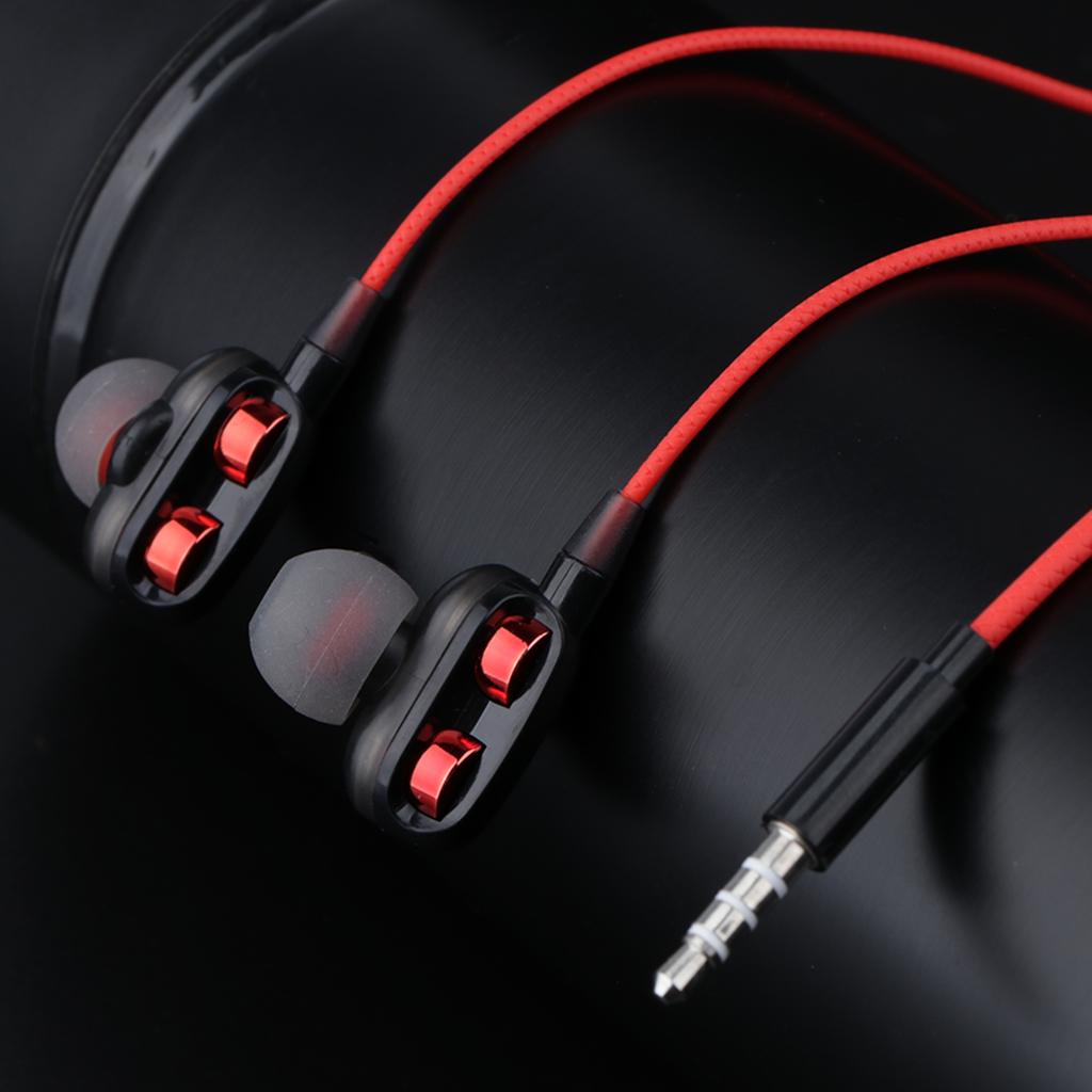 HEAVY DEEP BASS In-ear Earphones Headphones Metal Headsets Black Red