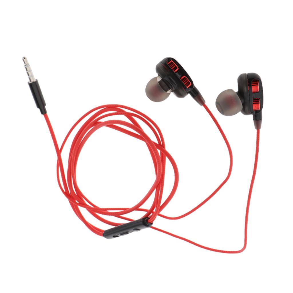 HEAVY DEEP BASS In-ear Earphones Headphones Metal Headsets Black Red