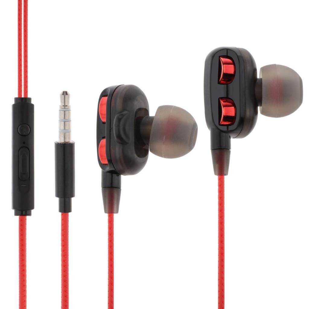HEAVY DEEP BASS In-ear Earphones Headphones Metal Headsets Black Red