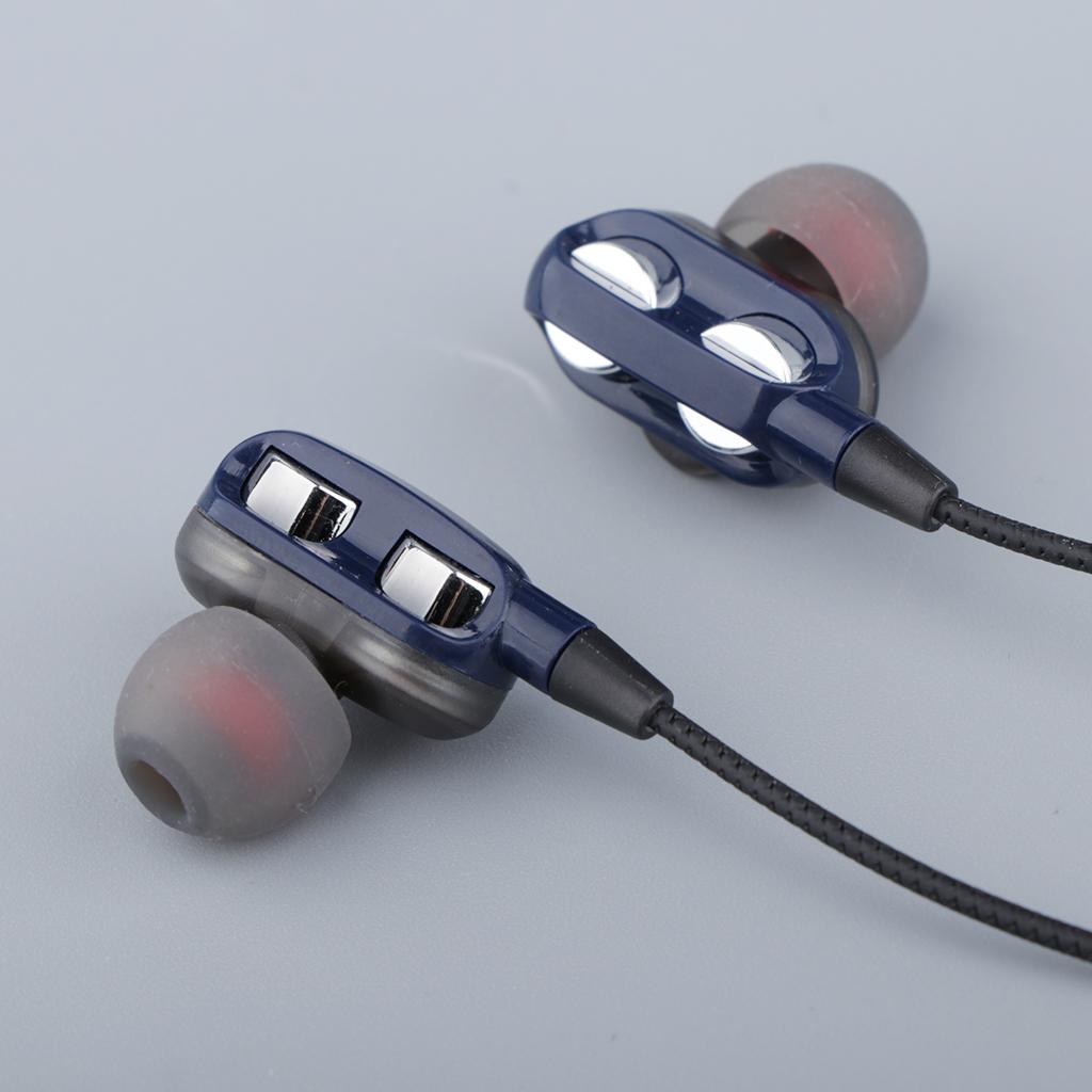 HEAVY DEEP BASS In-ear Earphones Headphones Metal Headsets Black Blue