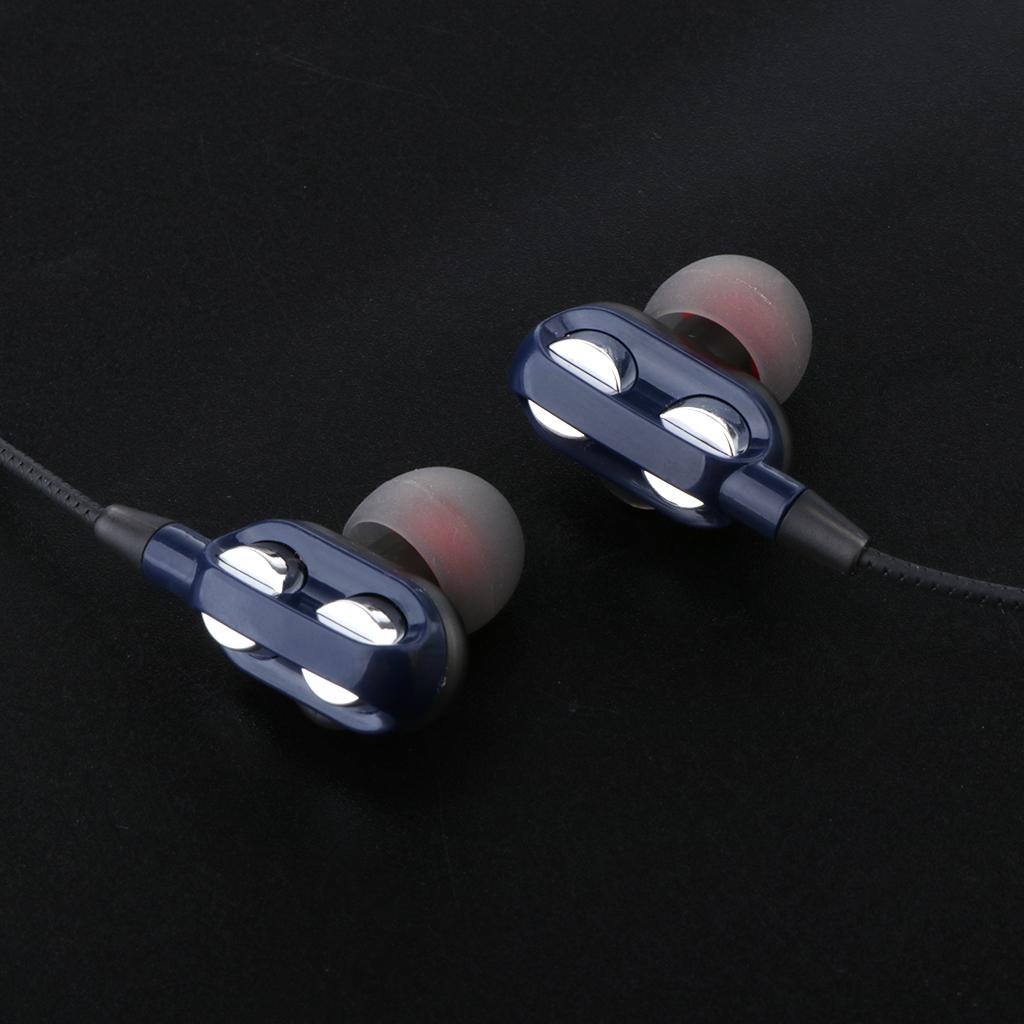 HEAVY DEEP BASS In-ear Earphones Headphones Metal Headsets Black Blue
