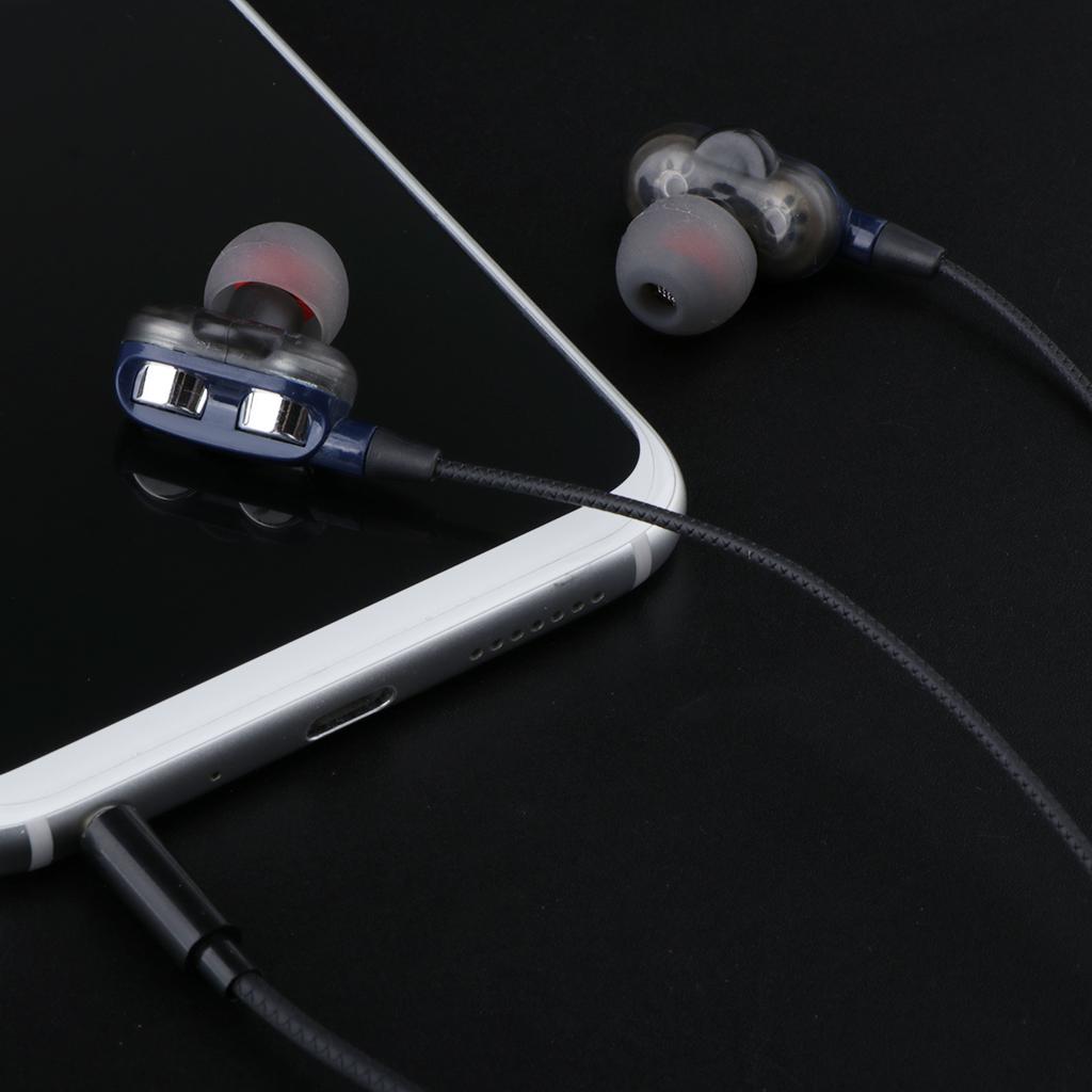 HEAVY DEEP BASS In-ear Earphones Headphones Metal Headsets Black Blue