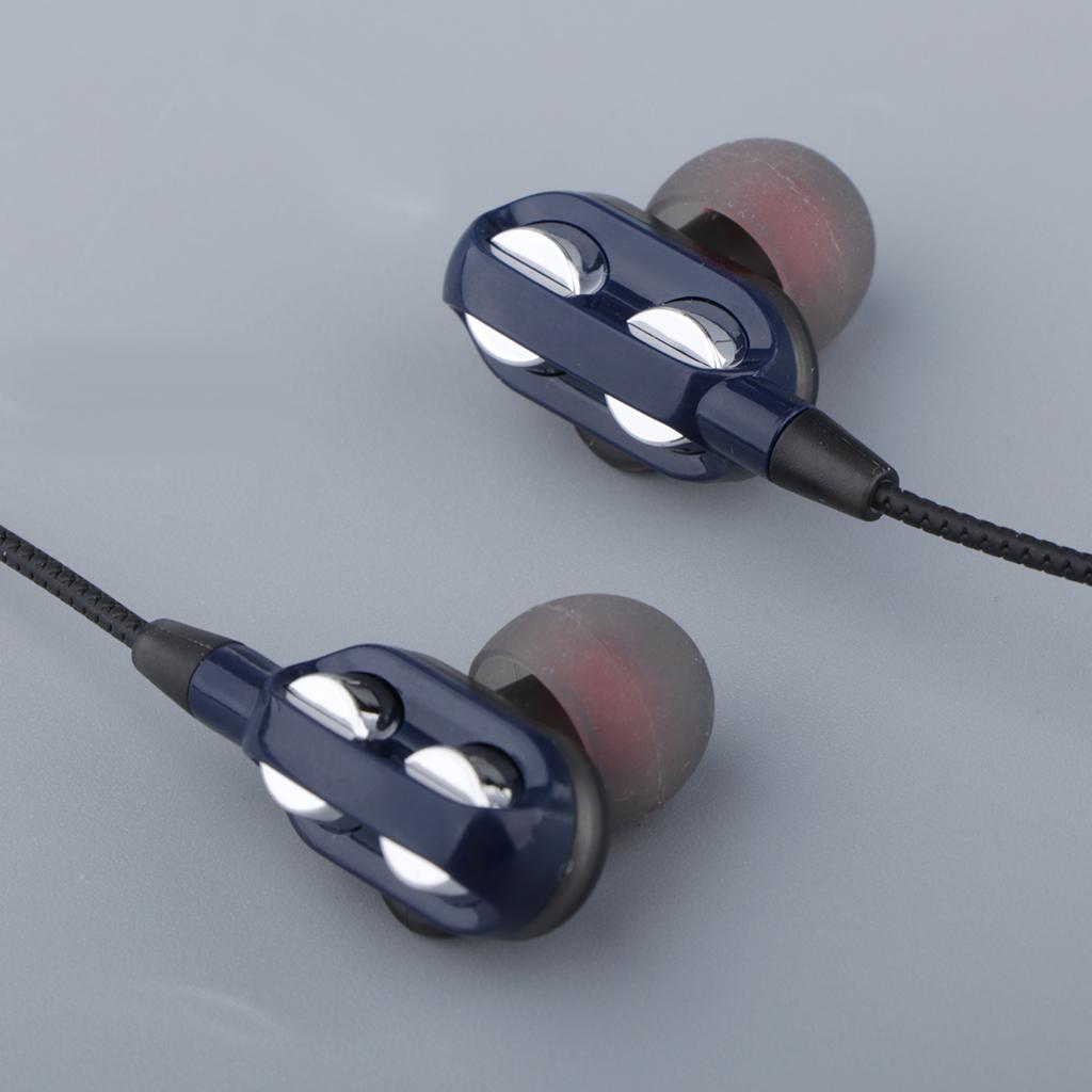 HEAVY DEEP BASS In-ear Earphones Headphones Metal Headsets Black Blue