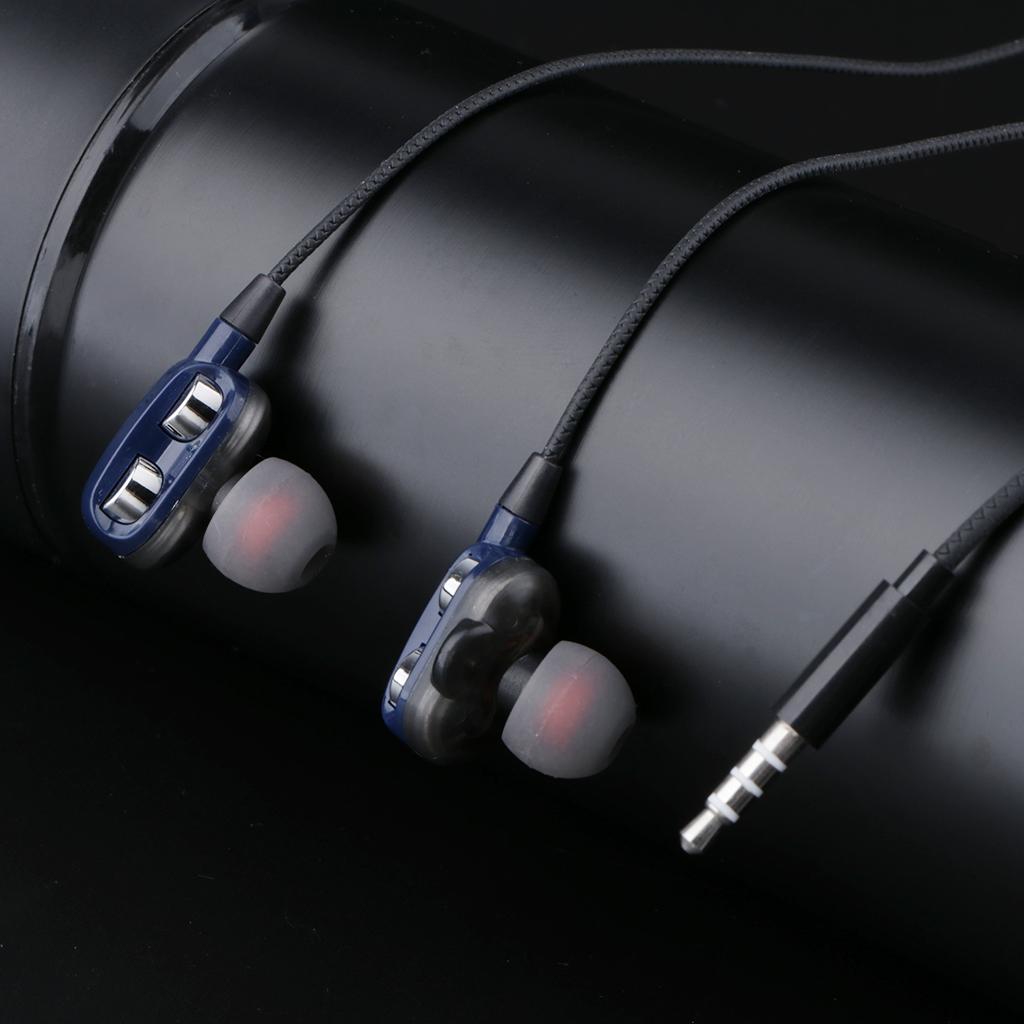 HEAVY DEEP BASS In-ear Earphones Headphones Metal Headsets Black Blue