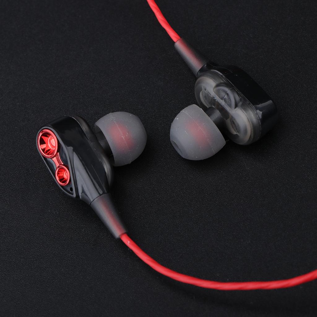 Dual-Action-Coil Earphone with Heavy Bass In-Line Control Noise-isolating