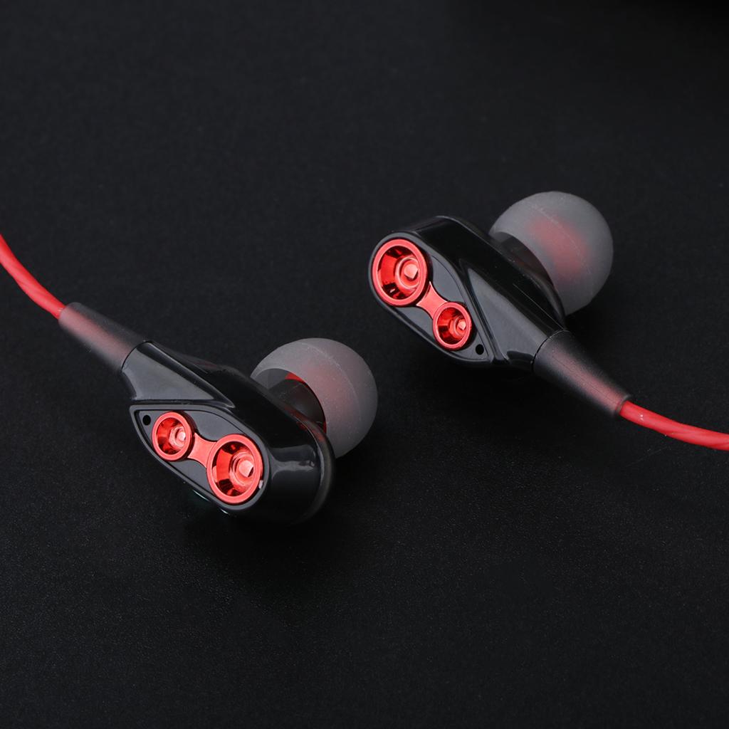 Dual-Action-Coil Earphone with Heavy Bass In-Line Control Noise-isolating