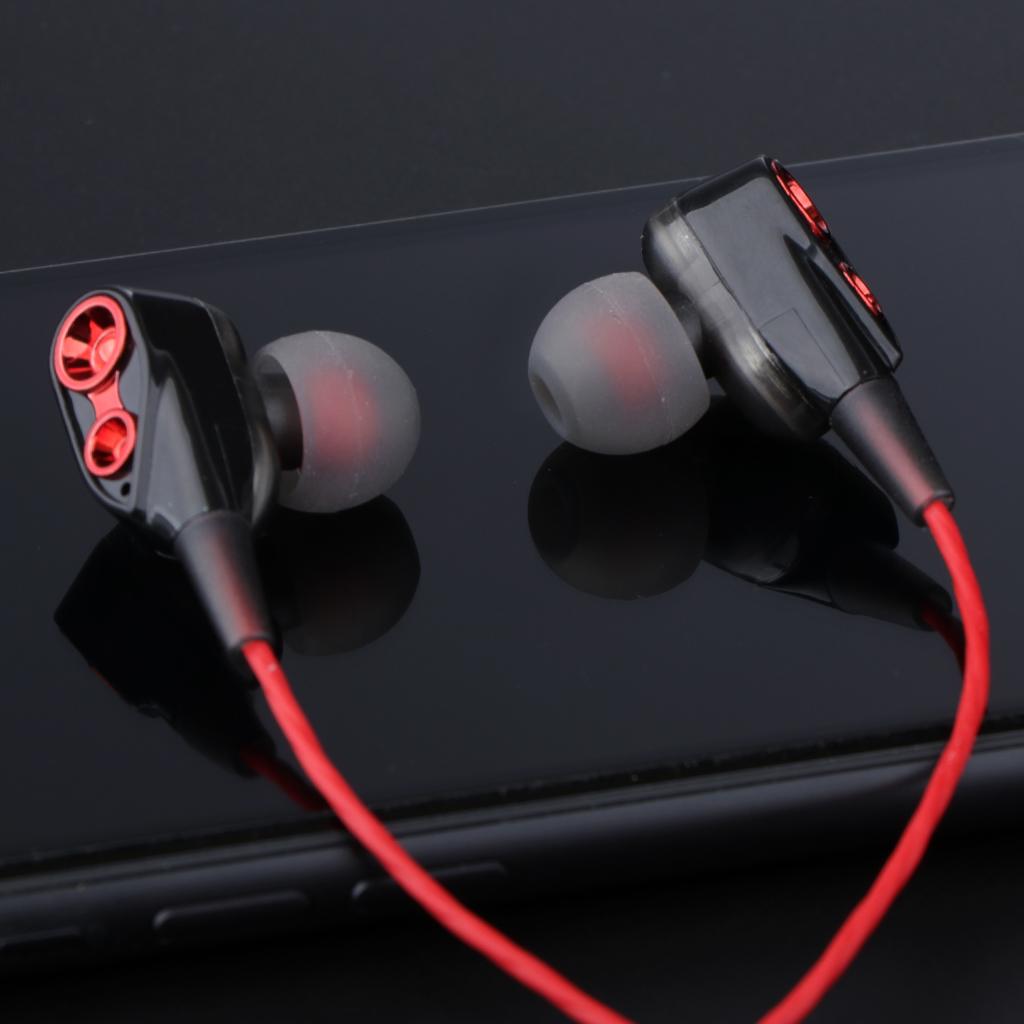 Dual-Action-Coil Earphone with Heavy Bass In-Line Control Noise-isolating