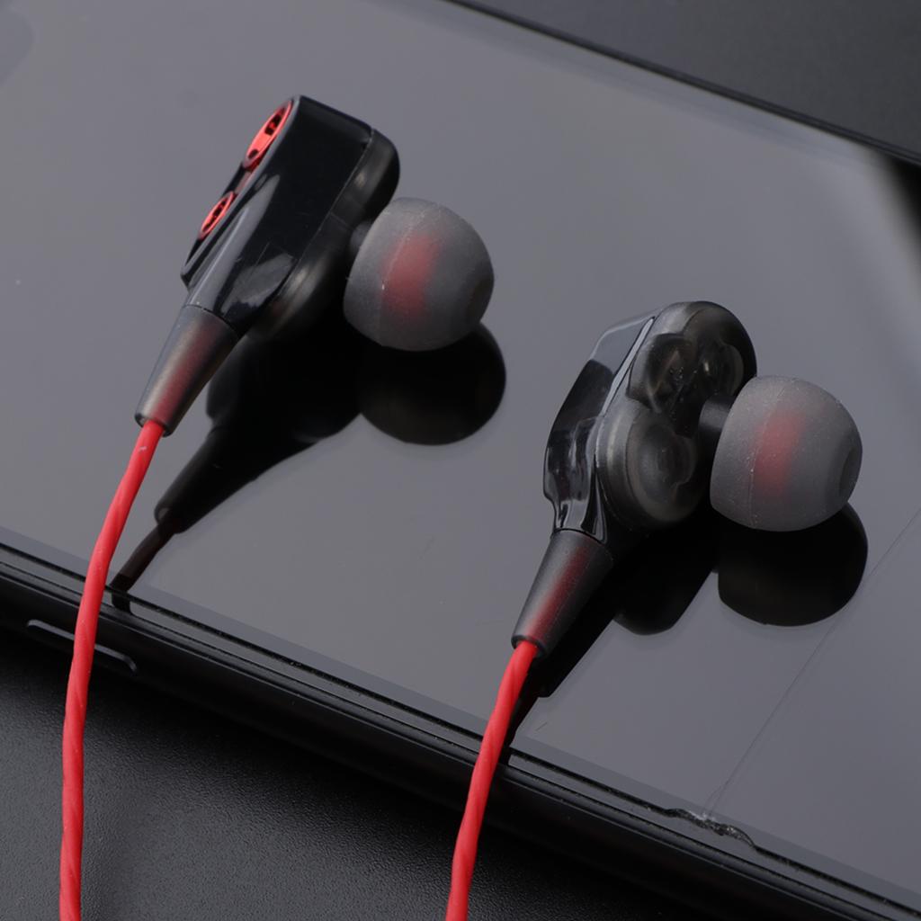 Dual-Action-Coil Earphone with Heavy Bass In-Line Control Noise-isolating