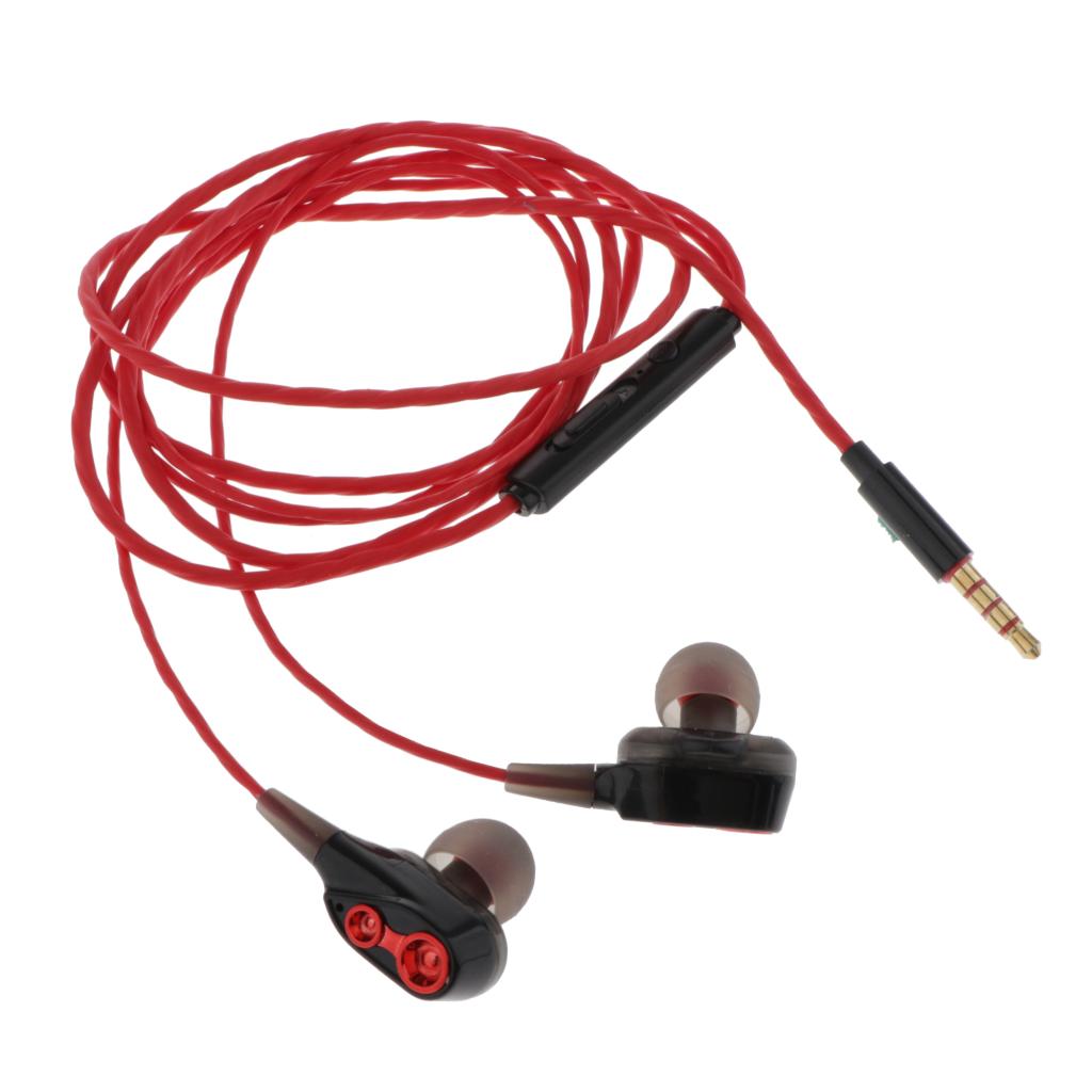 Dual-Action-Coil Earphone with Heavy Bass In-Line Control Noise-isolating