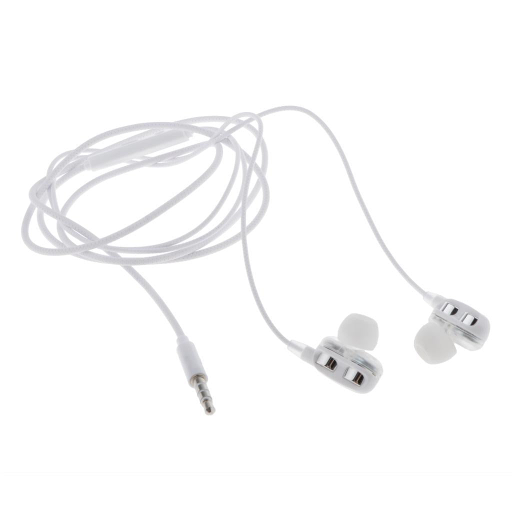 HEAVY DEEP BASS In-ear Earphones Headphones Metal Headsets White