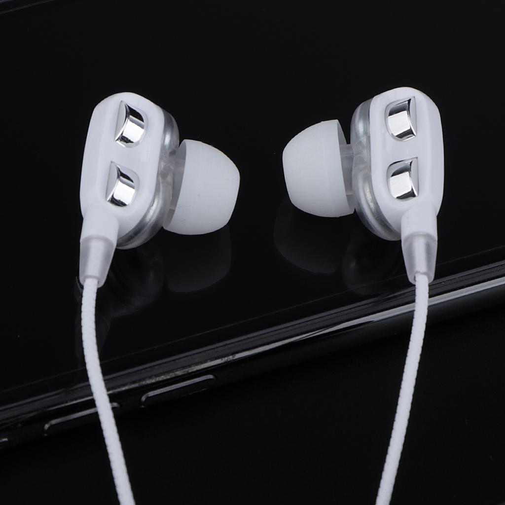 HEAVY DEEP BASS In-ear Earphones Headphones Metal Headsets White