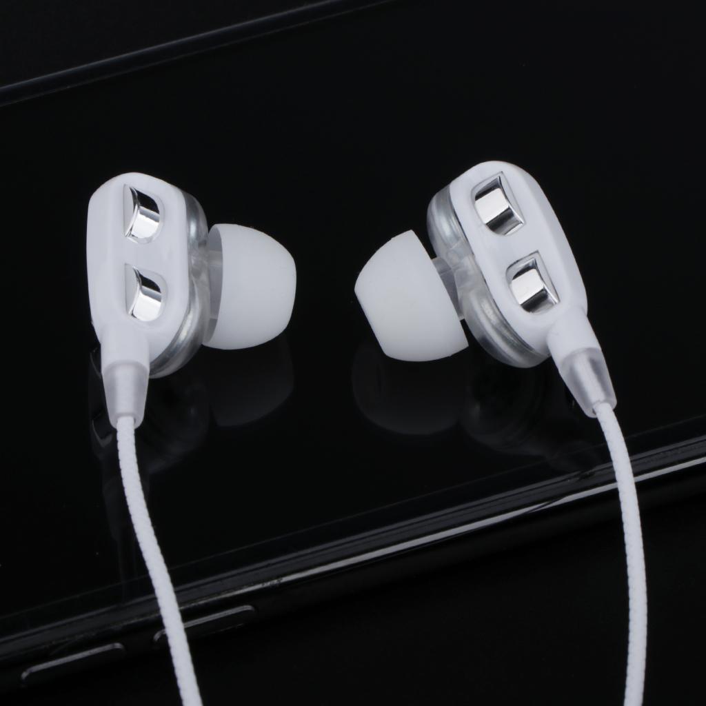HEAVY DEEP BASS In-ear Earphones Headphones Metal Headsets White