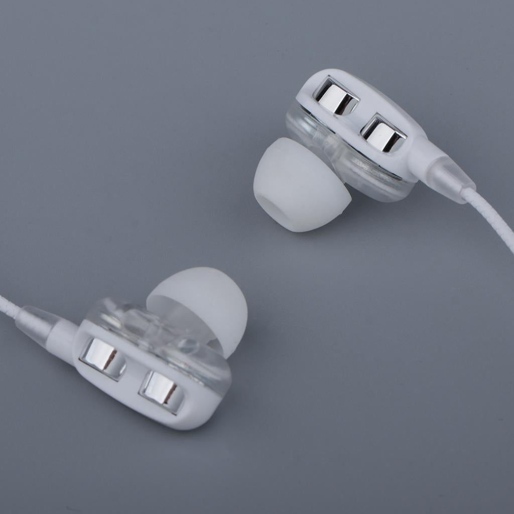 HEAVY DEEP BASS In-ear Earphones Headphones Metal Headsets White
