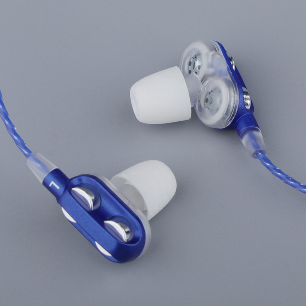 HEAVY DEEP BASS In-ear Earphones Headphones Metal Headsets Blue