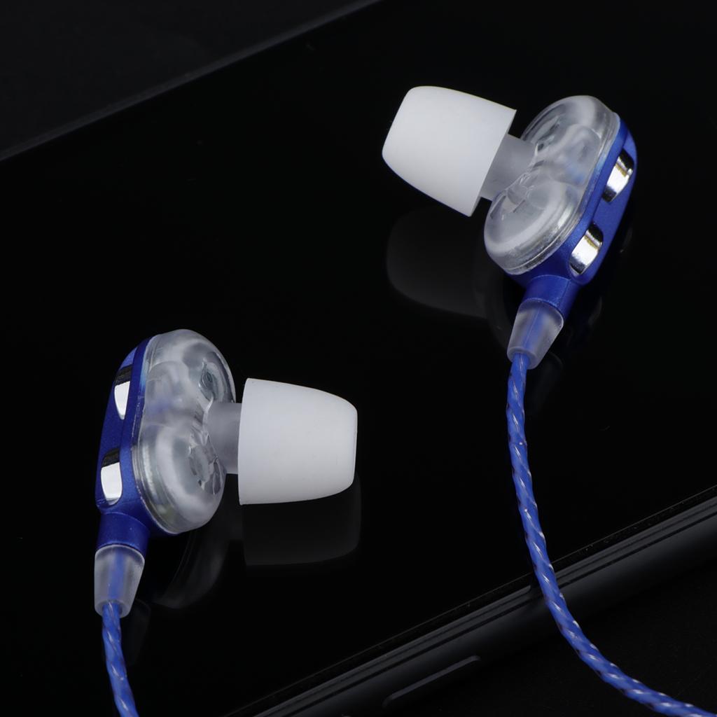 HEAVY DEEP BASS In-ear Earphones Headphones Metal Headsets Blue