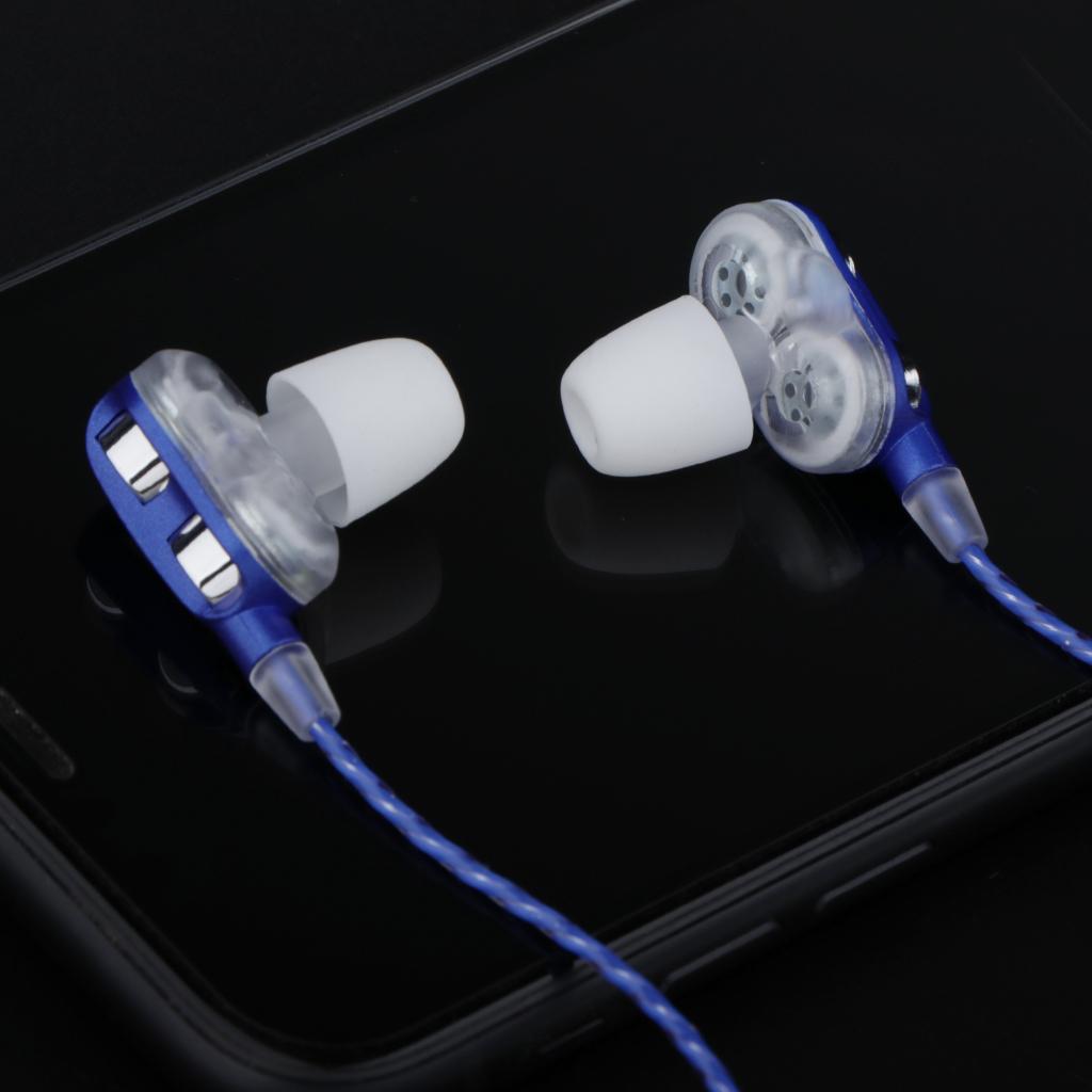 HEAVY DEEP BASS In-ear Earphones Headphones Metal Headsets Blue