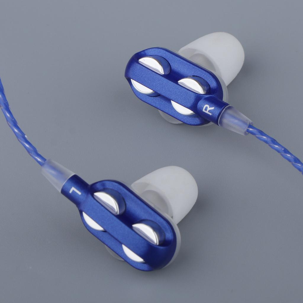 HEAVY DEEP BASS In-ear Earphones Headphones Metal Headsets Blue