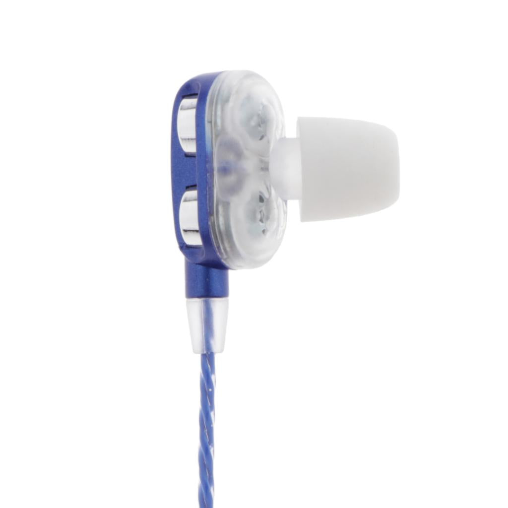 HEAVY DEEP BASS In-ear Earphones Headphones Metal Headsets Blue