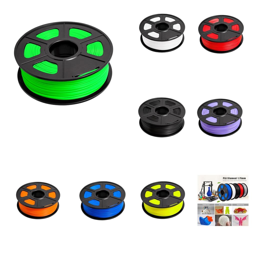 1kg PLA 1.75mm Filament Spool Accuracy 0.03 mm Black