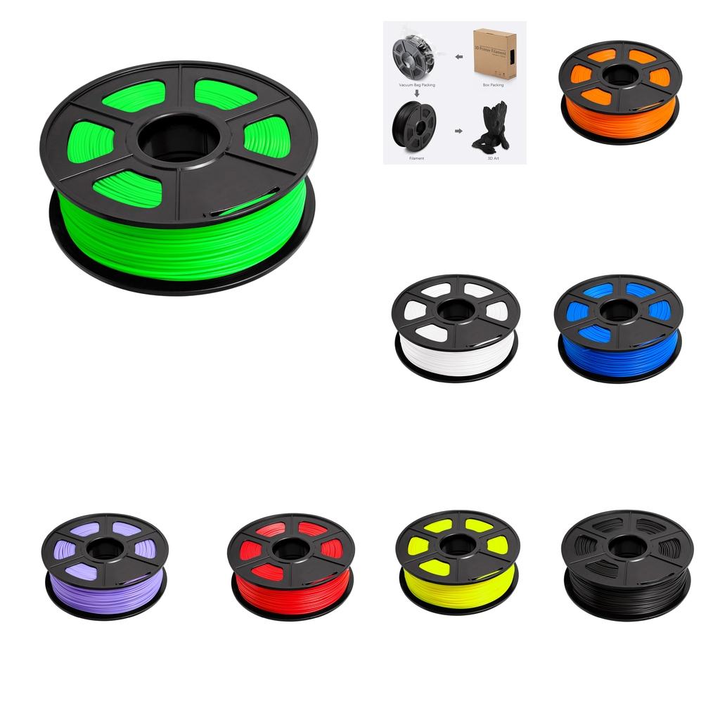 1kg PLA 1.75mm Filament Spool Accuracy 0.03 mm Black