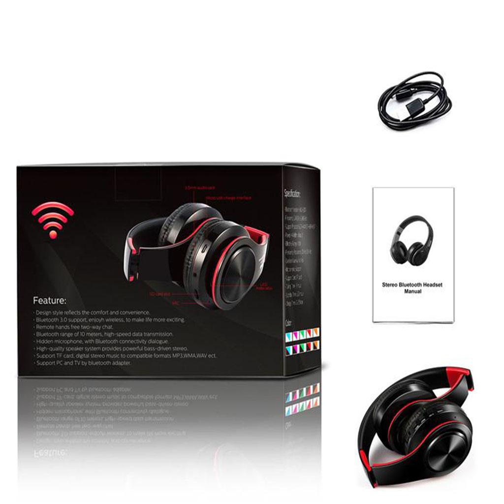 Headphones Earphone Microphone Black Red