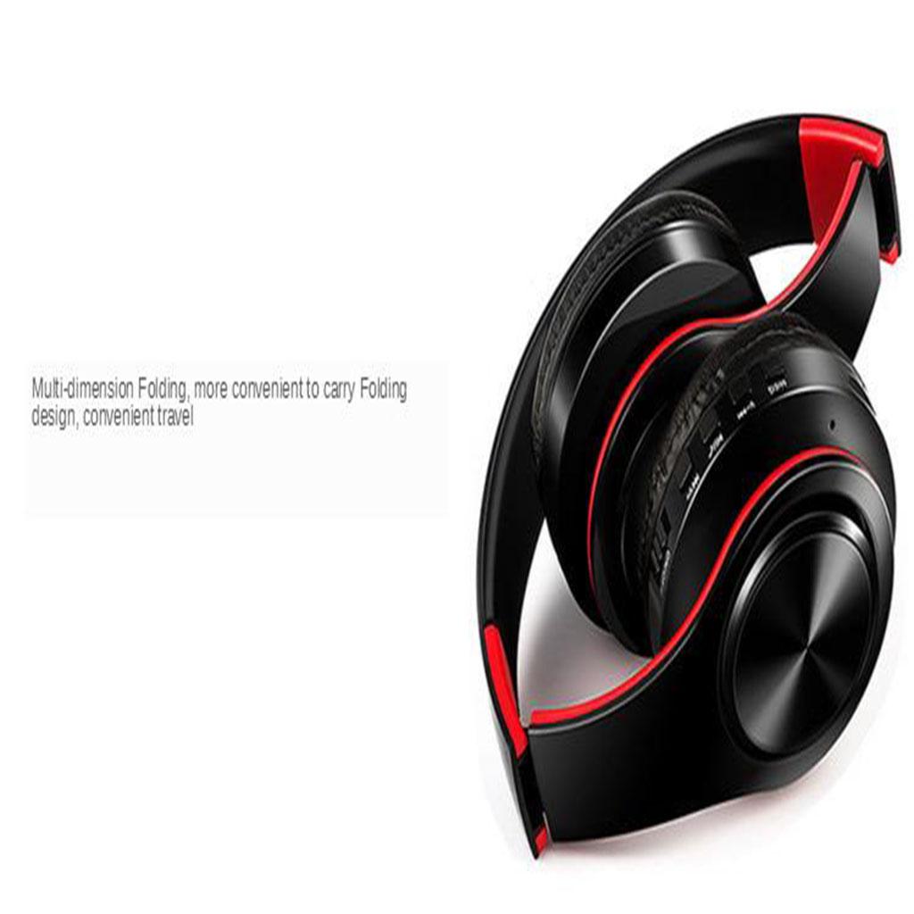 Headphones Earphone Microphone Black Red