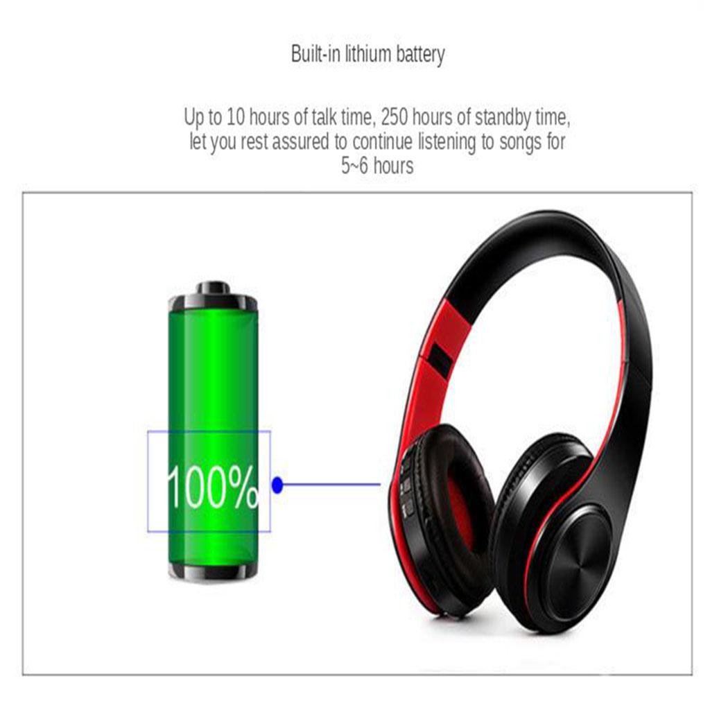 Headphones Earphone Microphone Black Red