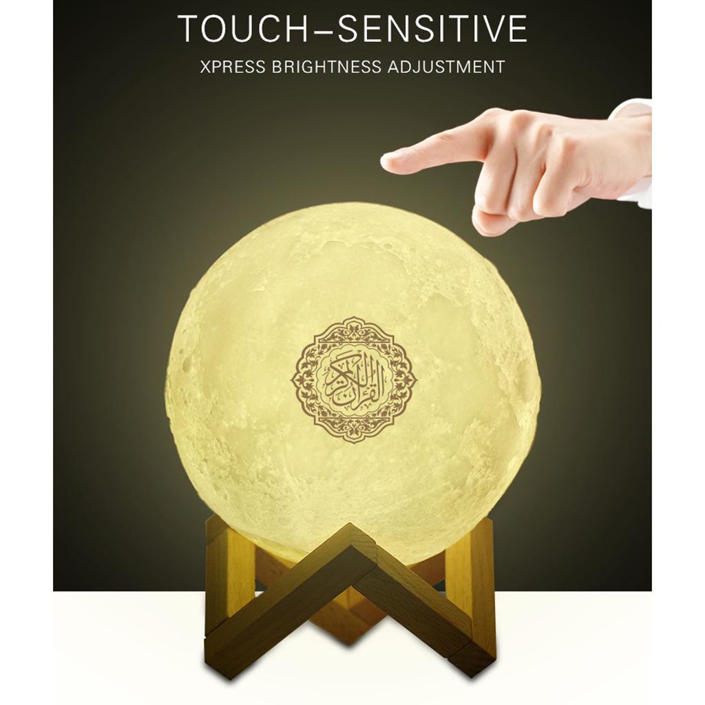 3D Printing Quran Recite Bluetooth Speaker 7 Color Moon Lamp Remote Control