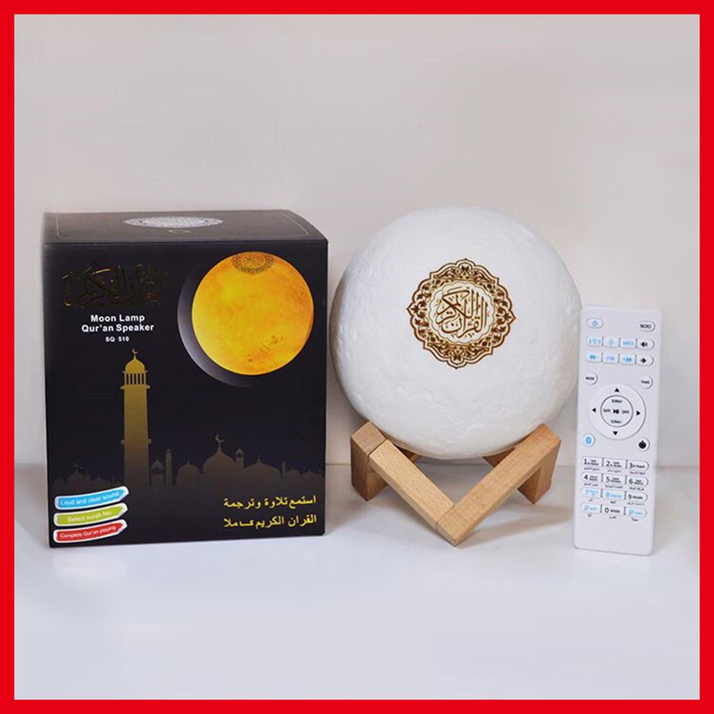 3D Printing Quran Recite Bluetooth Speaker 7 Color Moon Lamp Remote Control