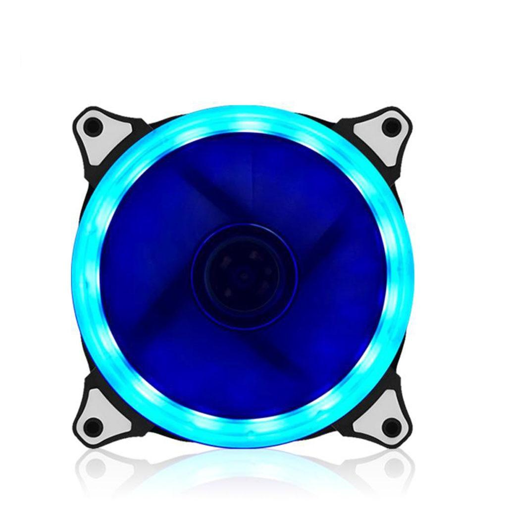 4/3Pin 120mm Computer LED Case Cooling Fan 12cm single halo blue