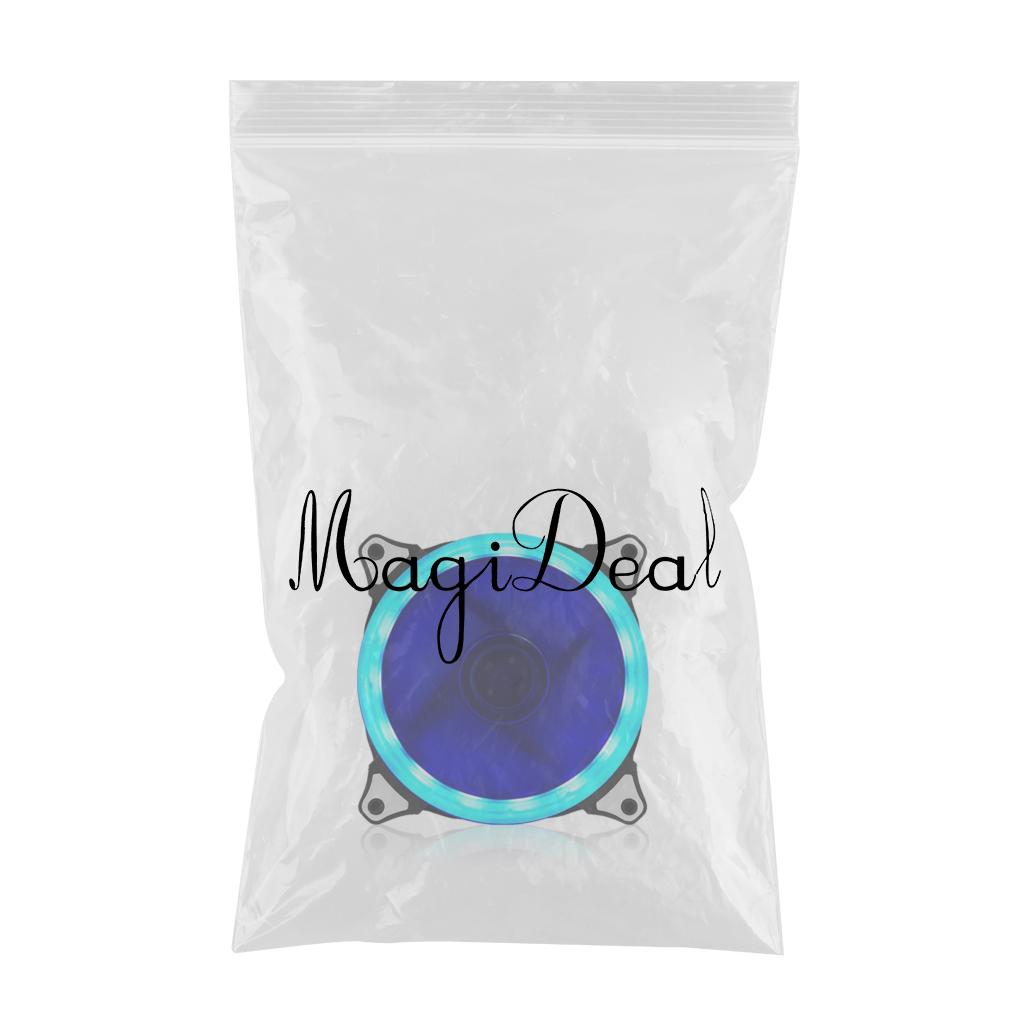 4/3Pin 120mm Computer LED Case Cooling Fan 12cm single halo blue