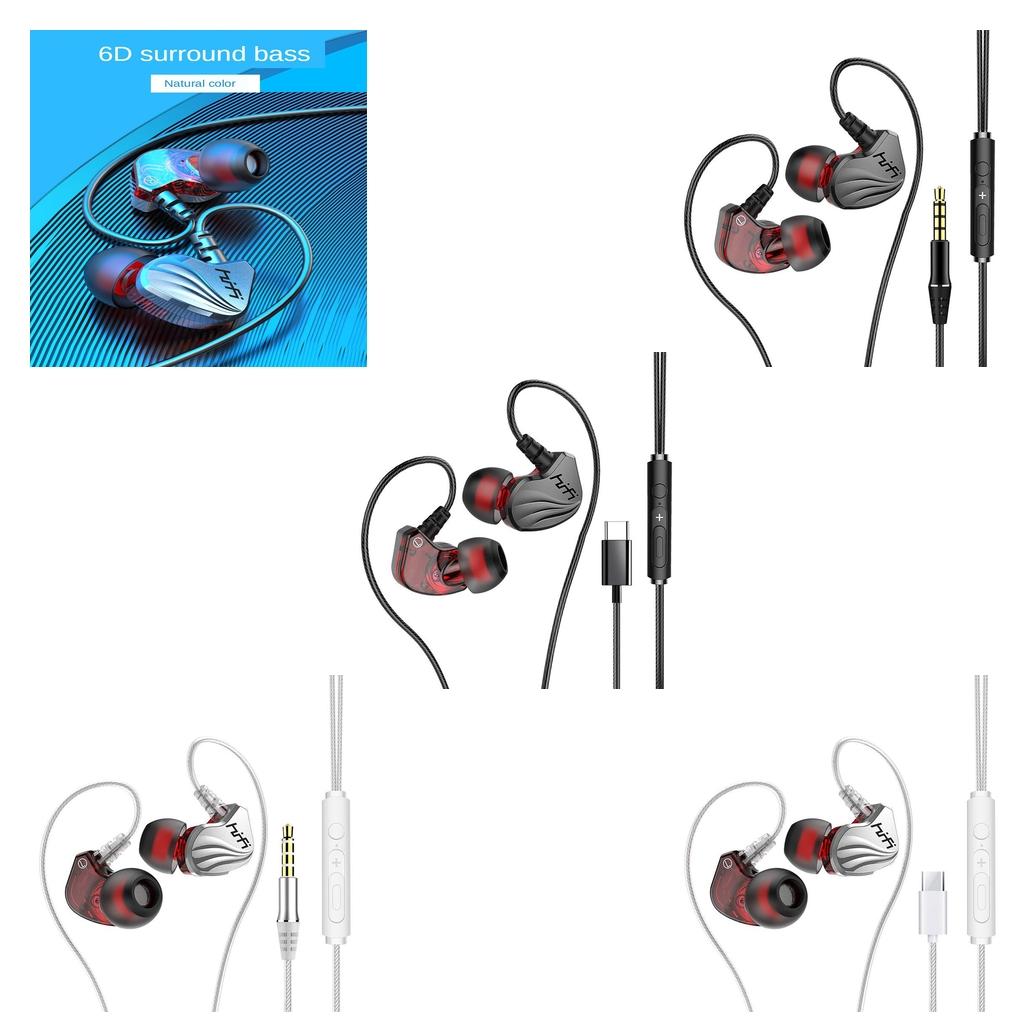 S2000 Earphone Earbud Microphone with Mic 3.5mm Gray 1.2m Cable