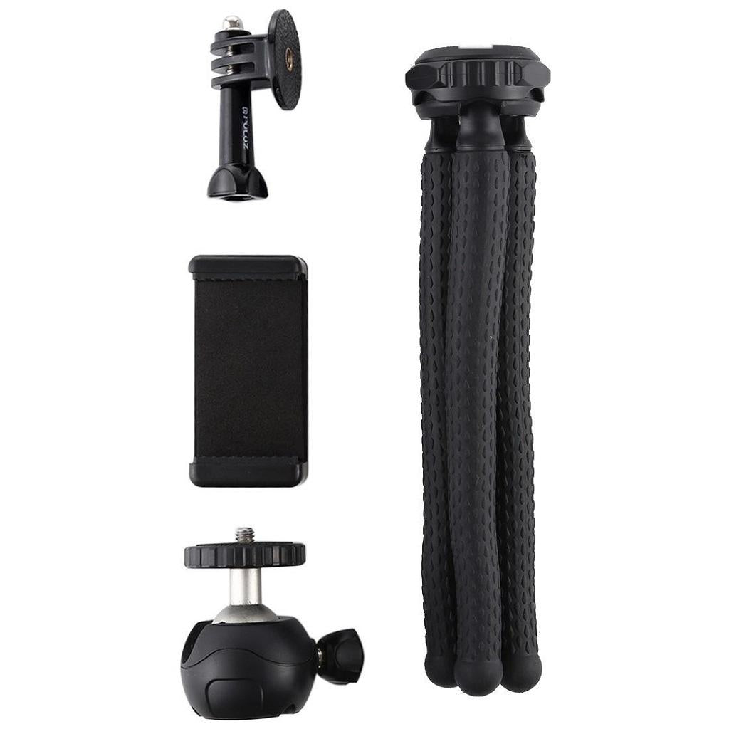 Mini Octopus Flexible Tripod Holder for SLR L (with Phone Holder and Base)